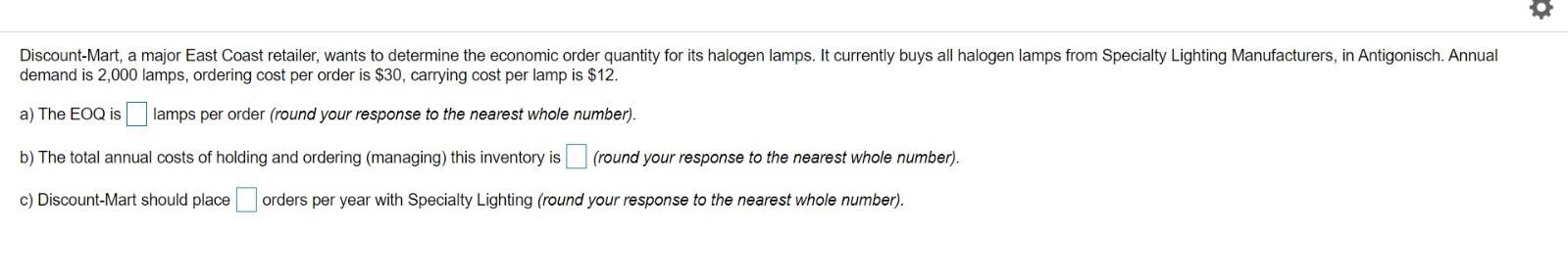 second question: Discount-Mart, a major East