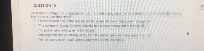 "In terms of mitigation strateges, which of the