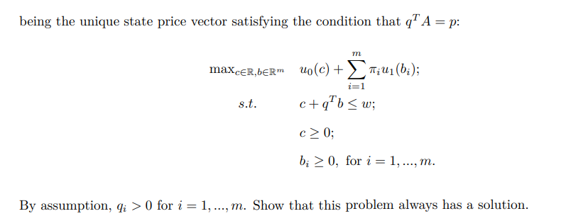 consider the following simpler problem with qRm