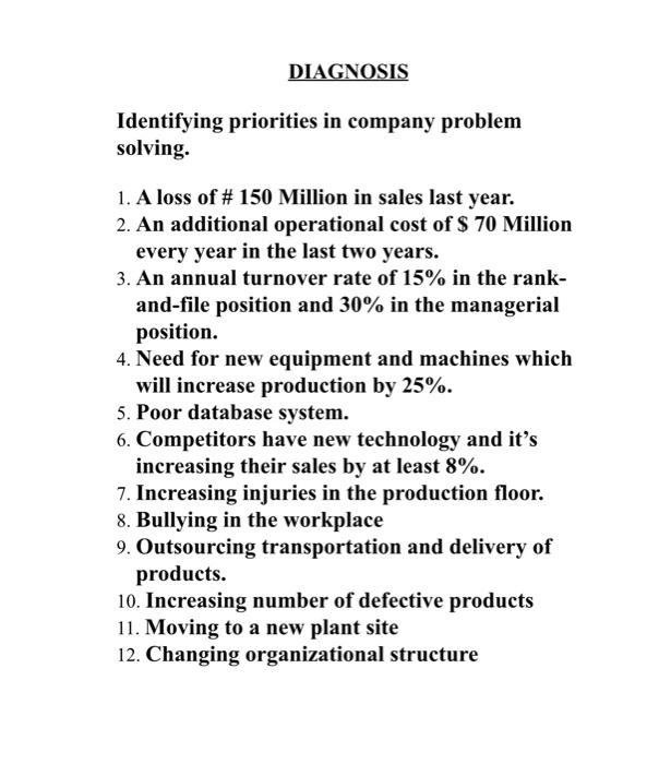 You should pick two top priorities from these