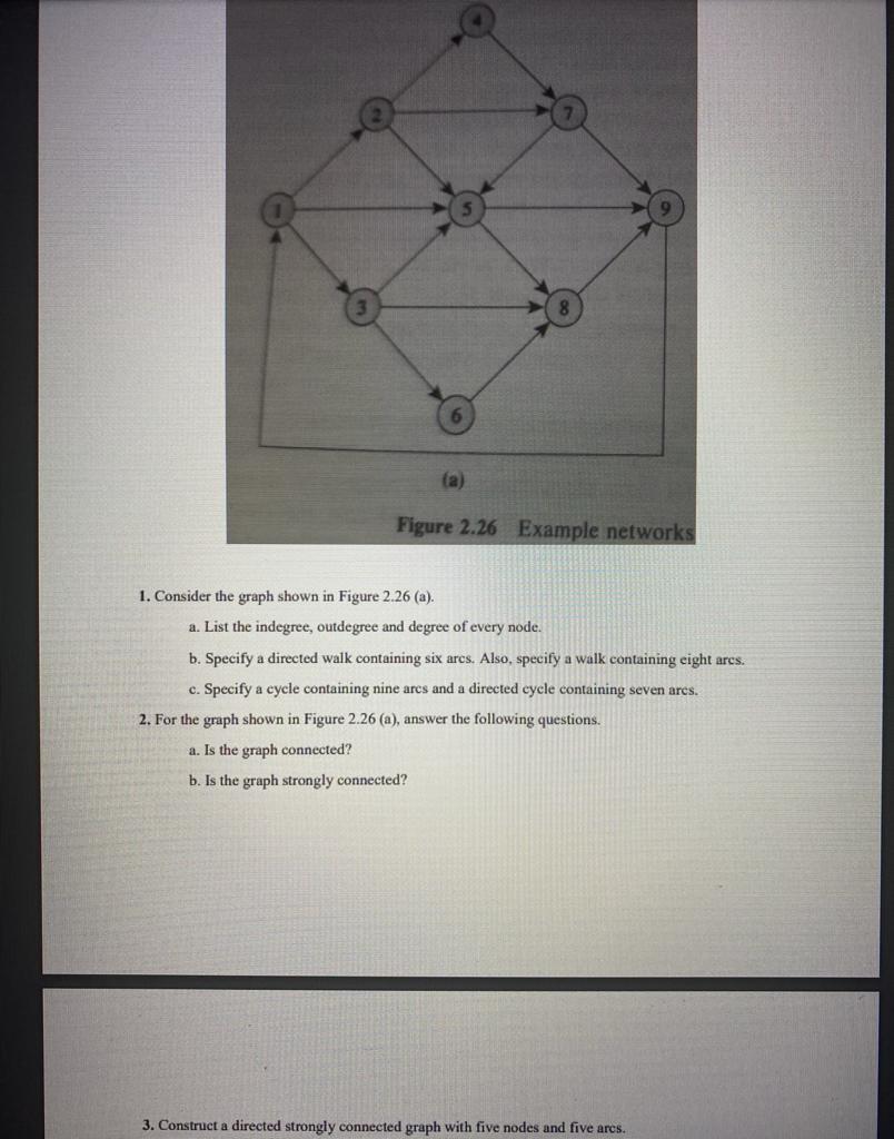(a) Figure 2.26 Example networks 1. Consider the