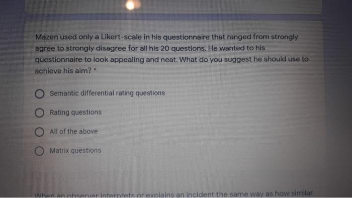 When an observer interprets or explains an