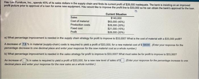 I have the top two correct I need part b please!