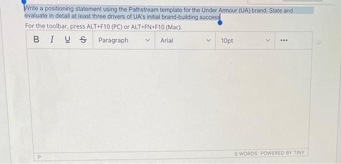 Write a positioning statement using the