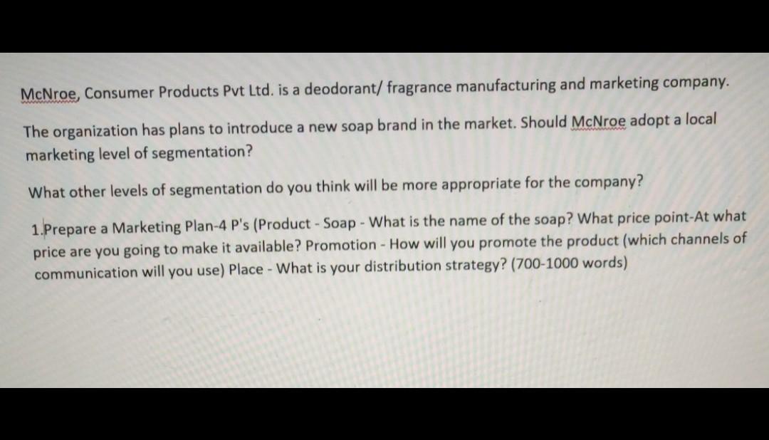 this is my marketing assignment please provide me