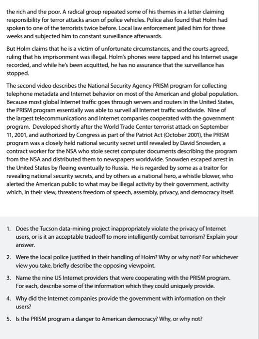 please answer question 4,5 CASE Anti-terrorism