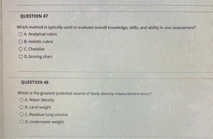 QUESTION 47 Which method is typically used to