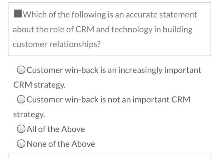 Which of the following is an accurate statement