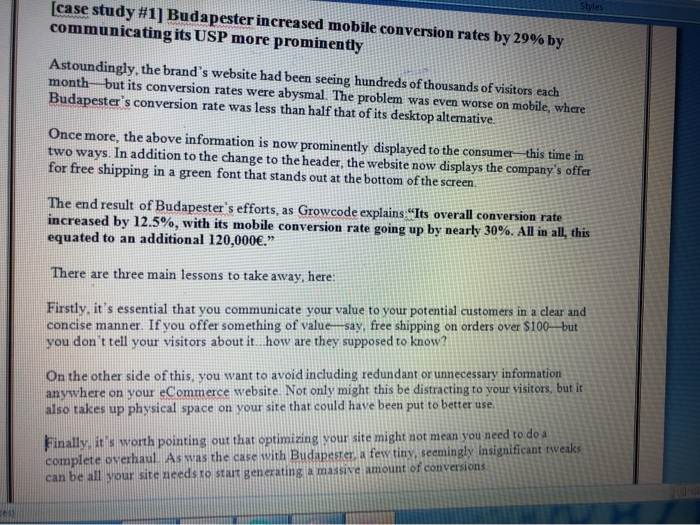 Styles (case study #1] Budapester increased