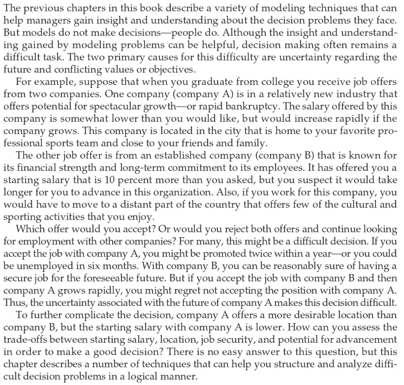 The previous chapters in this book describe a