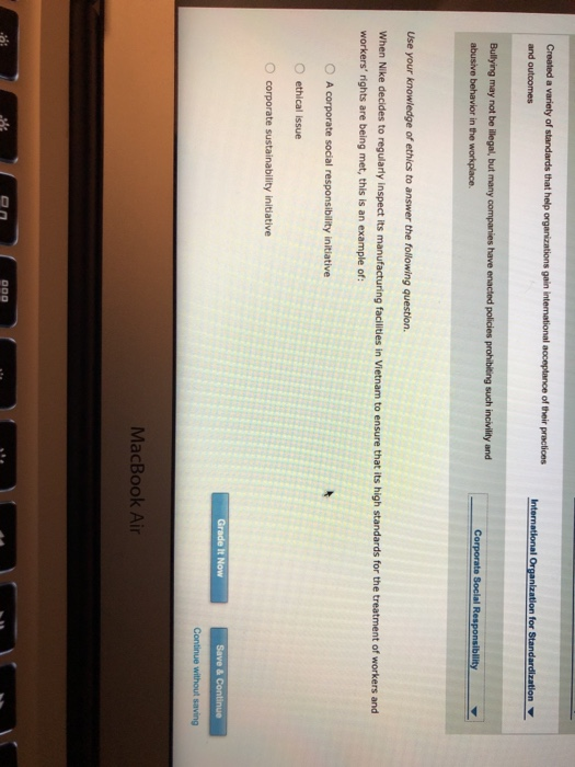 Created a variety of standards that help