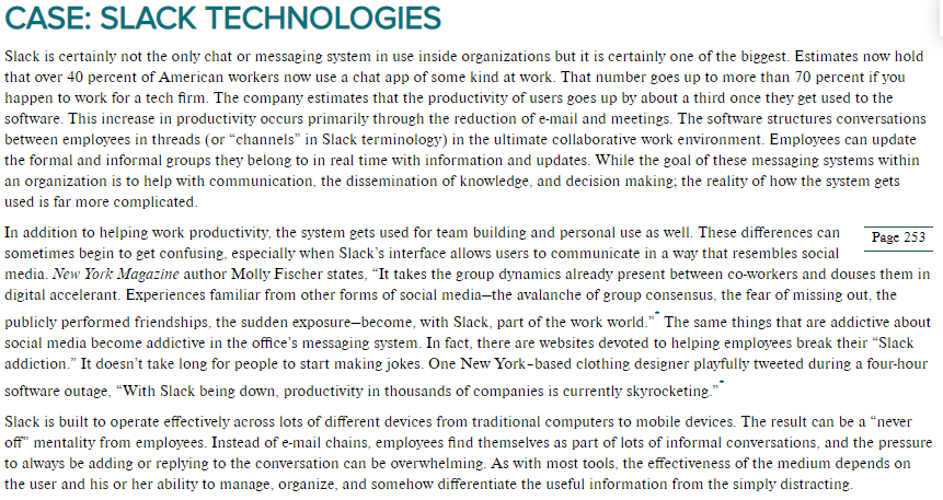 CASE: SLACK TECHNOLOGIES Slack is certainly not