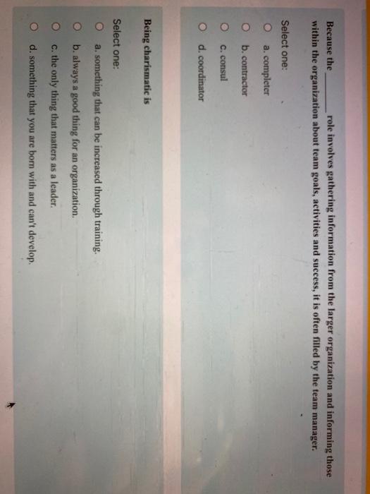 Because the role involves gathering information