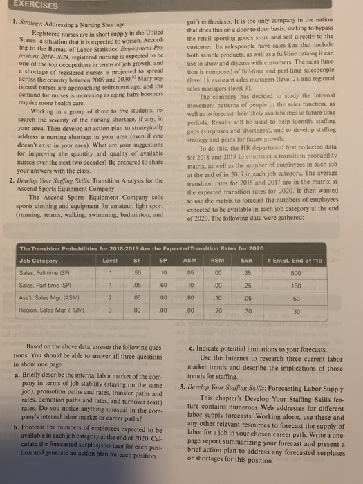 Question 2 (a ,b, c) EXERCISES 1. Strategy: