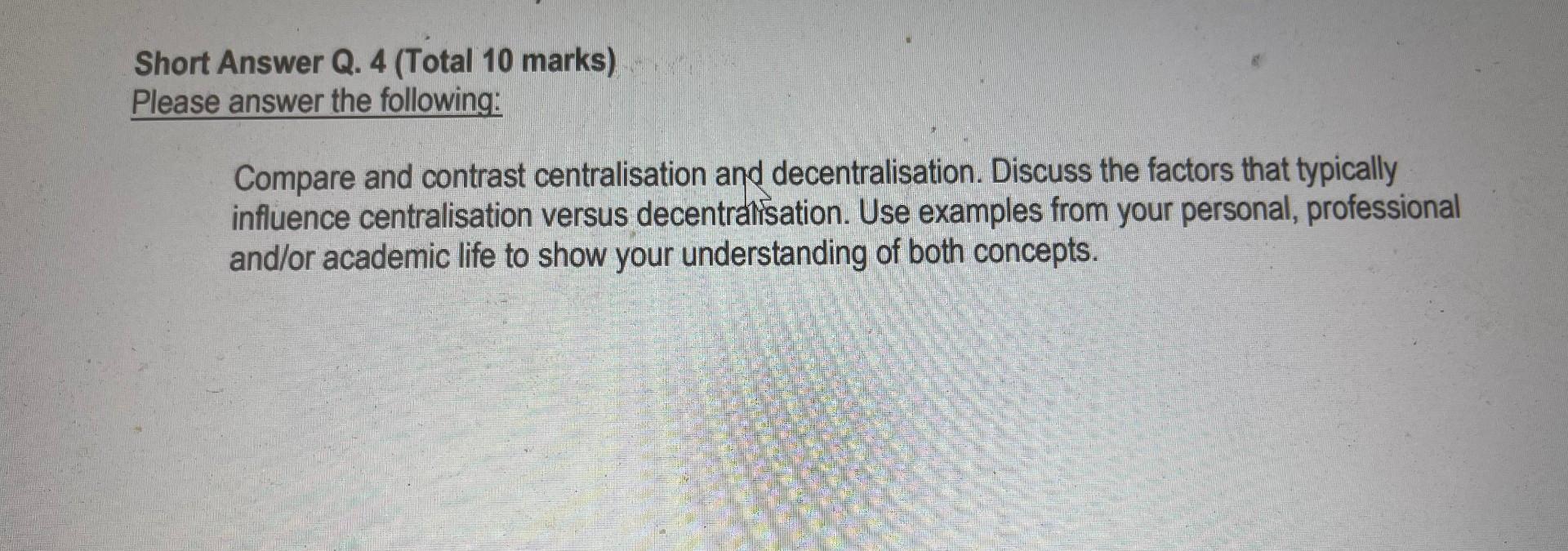 Please I need it quick! Short Answer Q. 4 (Total