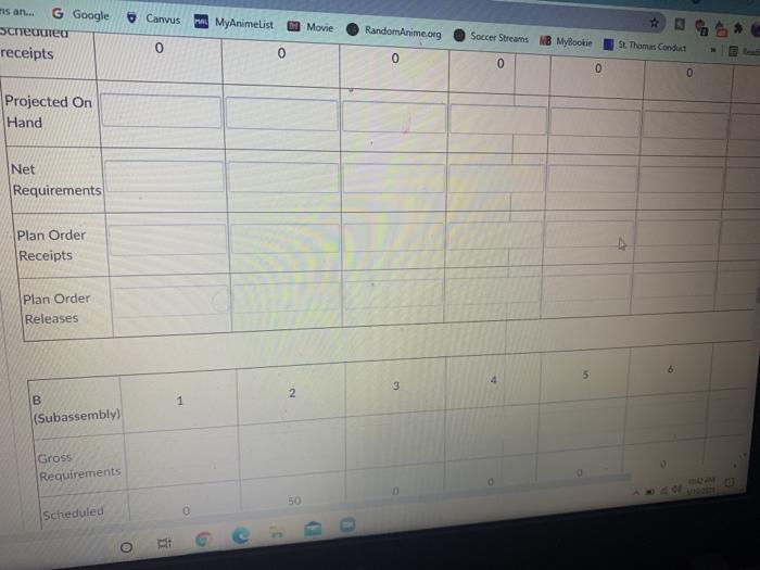 Question 16 18 pts Item A represents the final