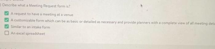 Describe what a Meeting Request form is? A