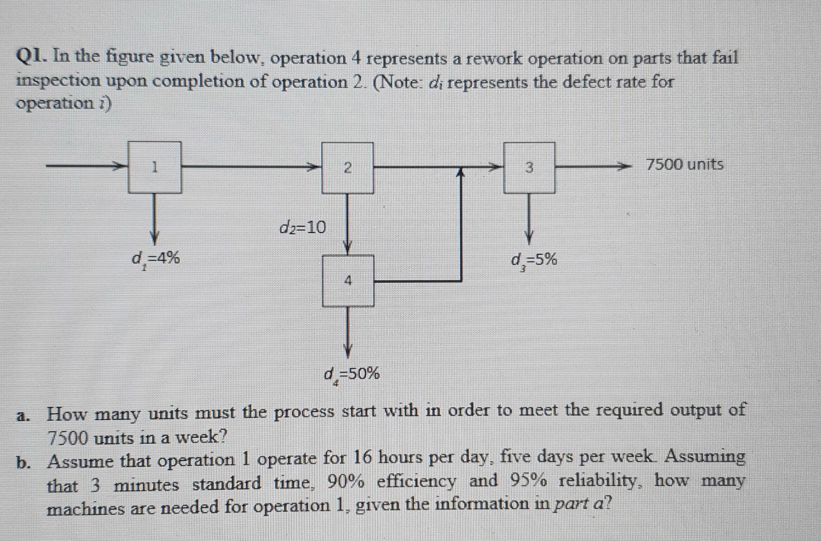Q1. In the figure given below, operation 4