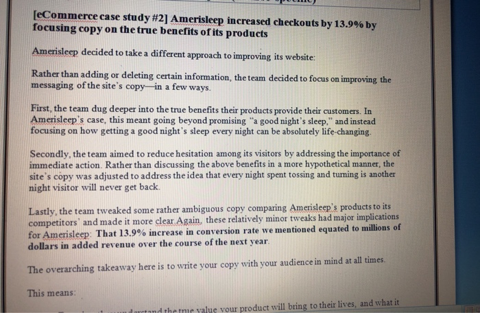 [eCommerce case study #2] Amerisleep increased