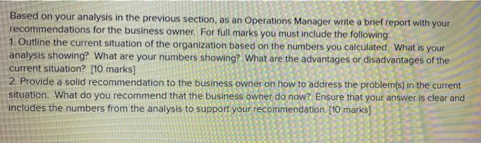 Based on your analysis in the previous section,