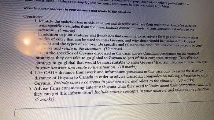 Retailing in Guyana Modern retailing approaches