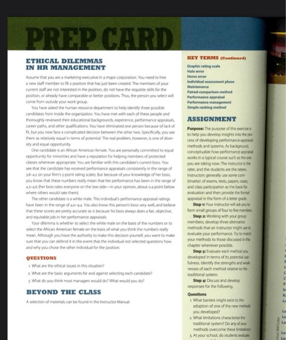 PREP CARD KEY TERMS (Continued) Graphic rating