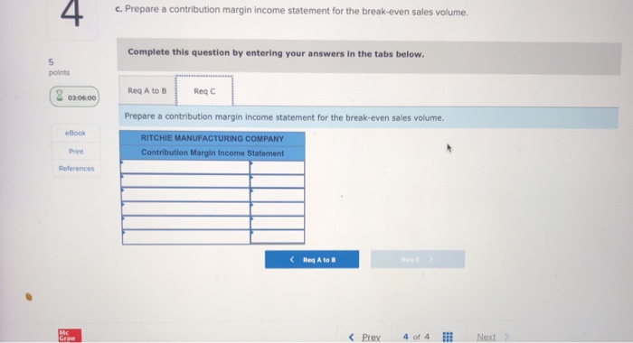 Chec Problem 11-28 Determining the break-even