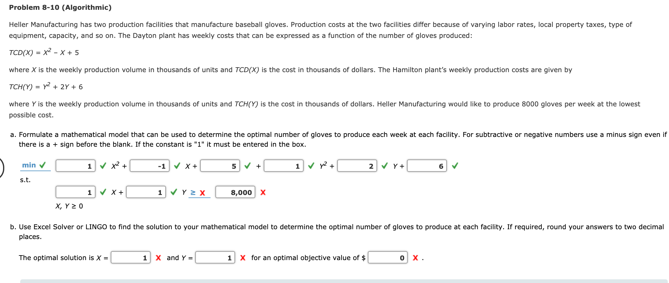 Problem 8-10 (Algorithmic) Heller Manufacturing