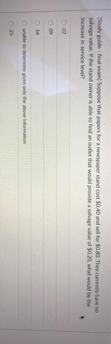 (Study guide - final exam) Suppose that papers