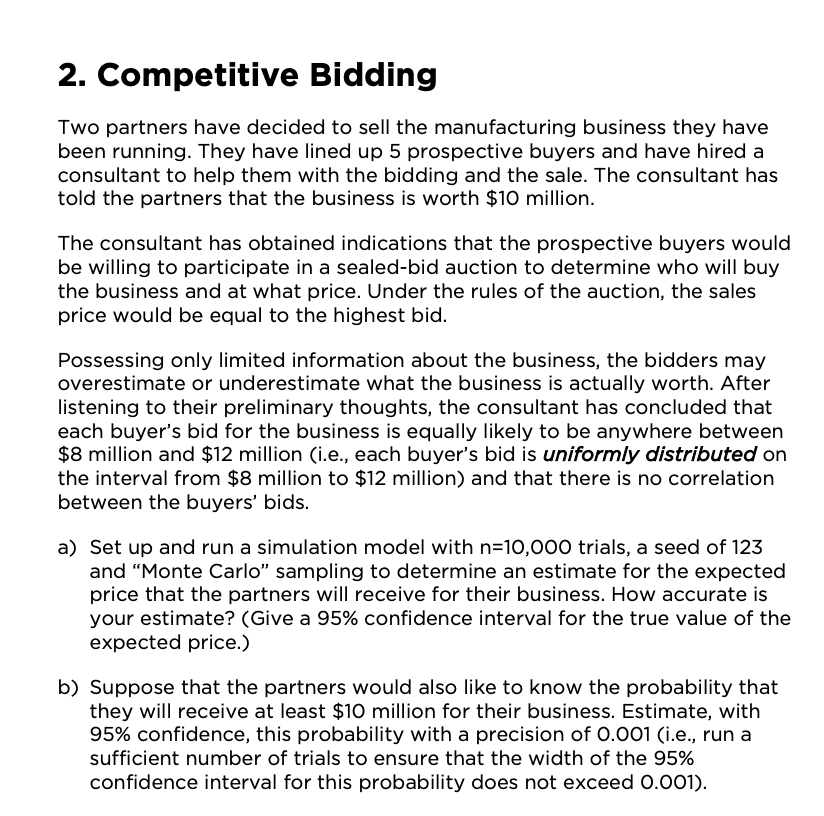 Excel please with explanation. Two partners have