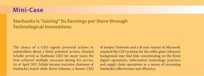 4) As Starbucks' new CEO and strategic leader,