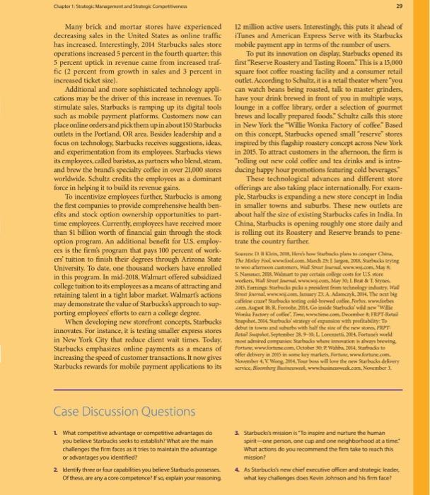 4) As Starbucks' new CEO and strategic leader,