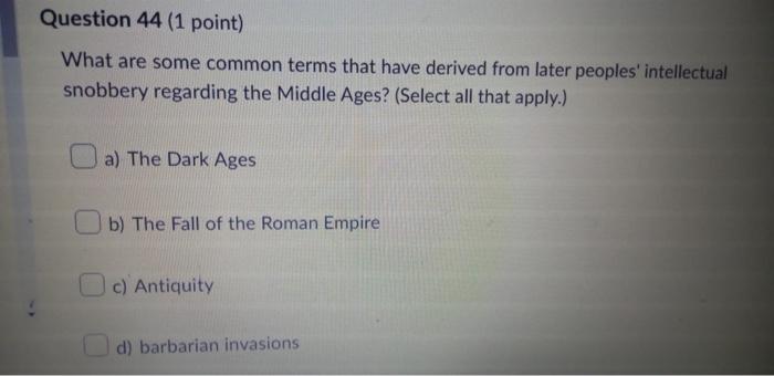 Modern World And Middle Ages What do we call the