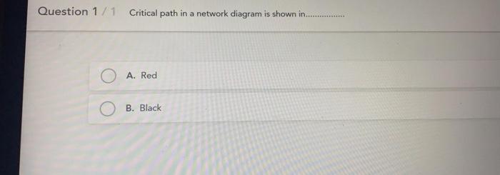 Question 1/1 1. In a Project WBS Codes are given