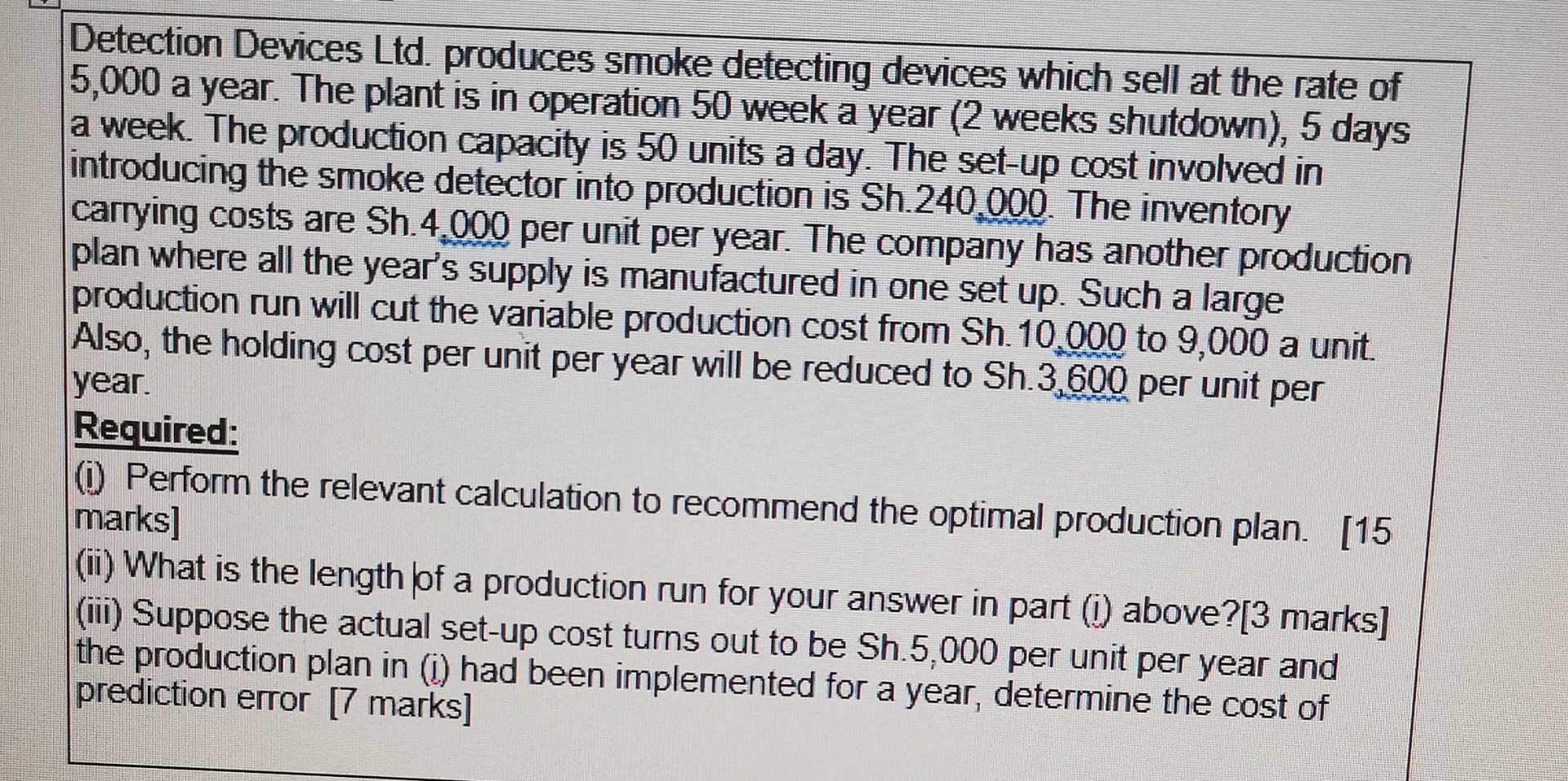 Detection Devices Ltd. produces smoke detecting