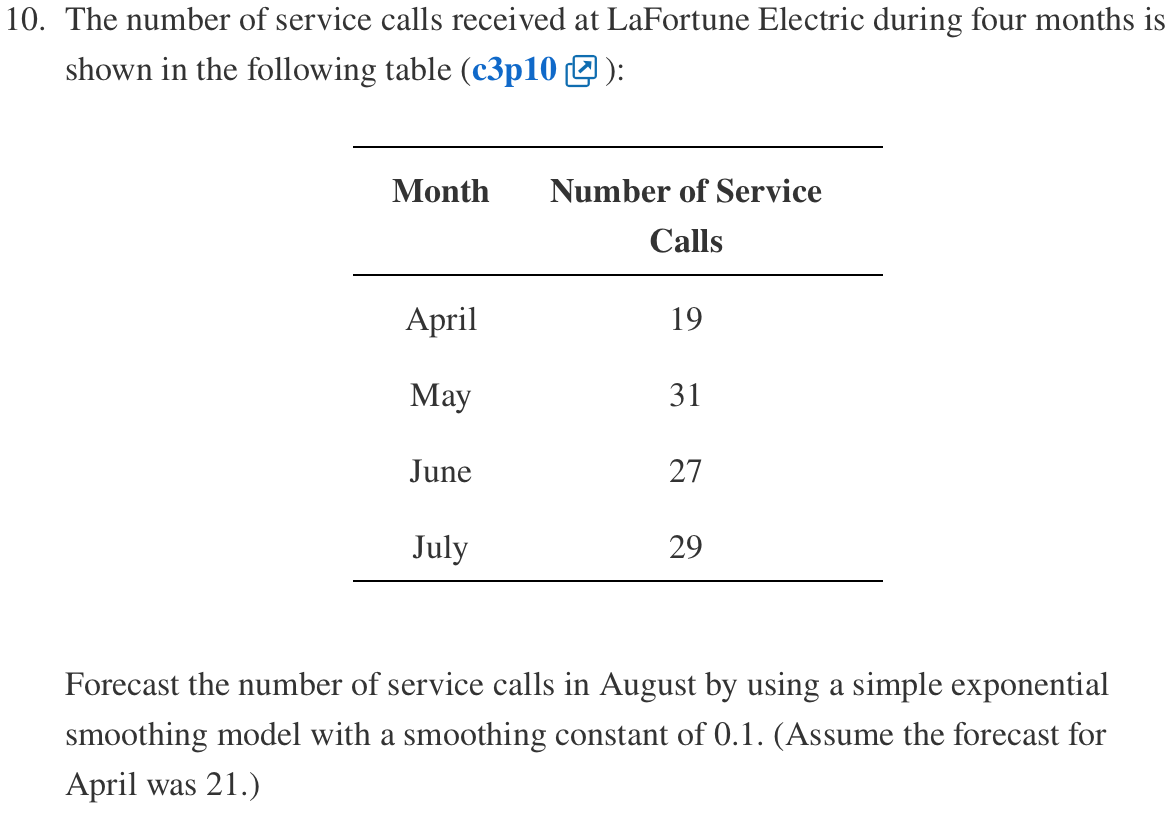 Please use excel and show formulas used as well
