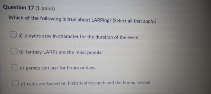 Modern World And Middle Ages Question 17 (1