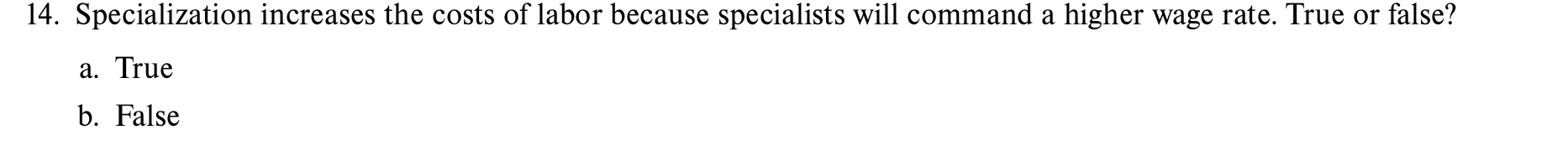 17. A process has low fixed costs and high