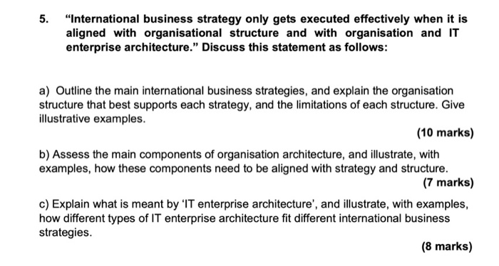 please kindly answer 5. "International business