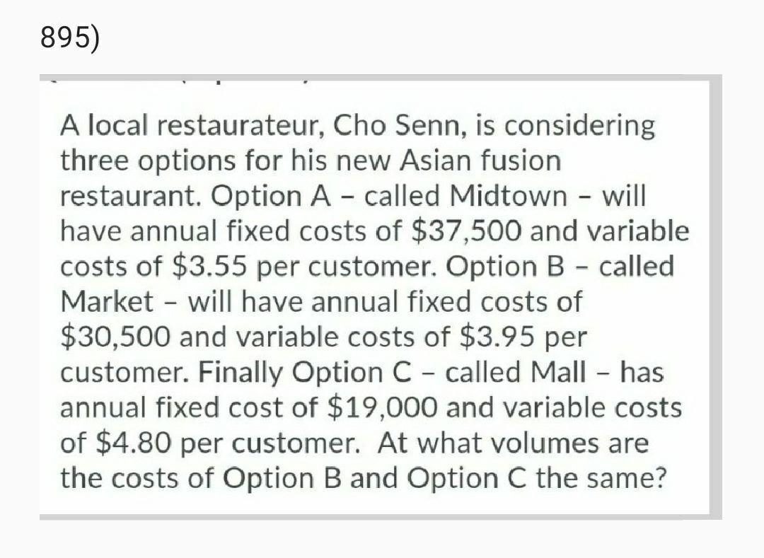 I need the answer as soon as possible 895) - A