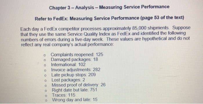 Chapter 3 - Analysis - Measuring Service