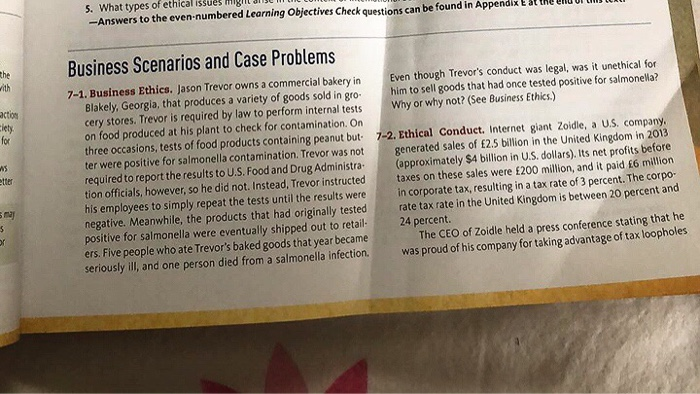 can you answer 7.1 case problem please -Answers