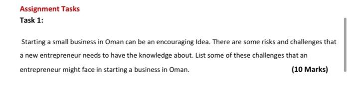 Assignment Tasks Task 1: Starting a small