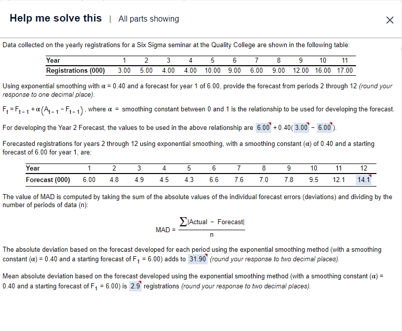 Help me solve this | All parts showing Data