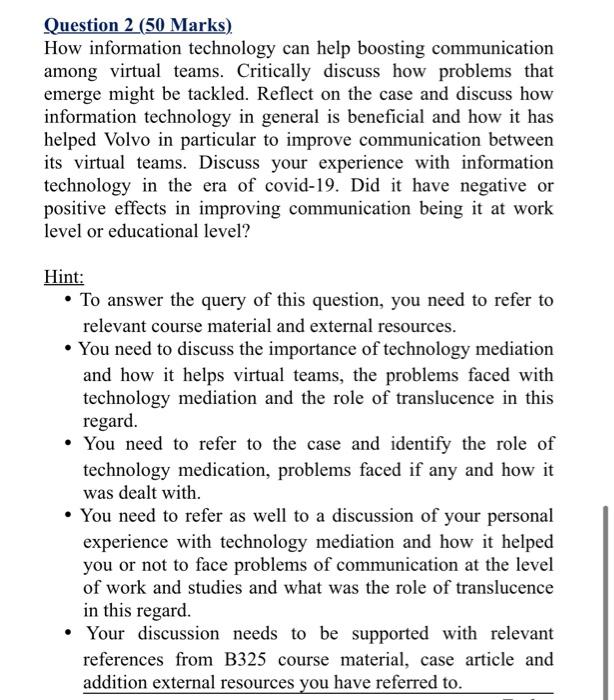 ASAP Question 2 (50 Marks) How information