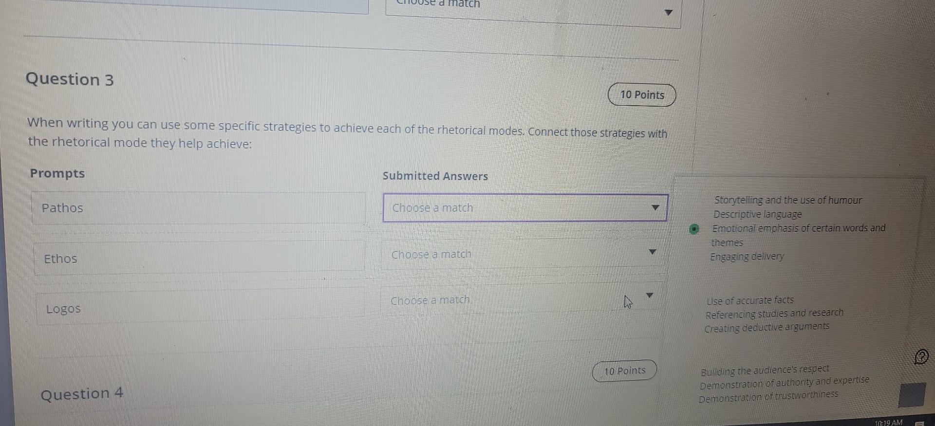Sed match Question 3 Points When writing you can