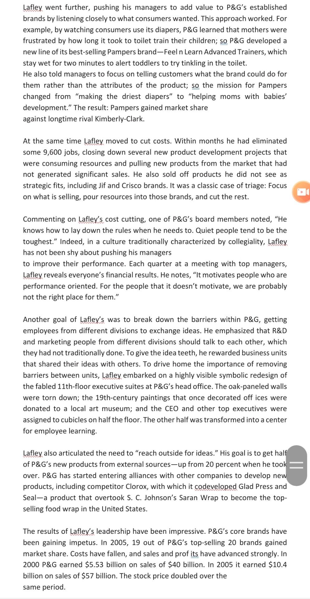 Case 3 MGT 211 A. G. LAFLEY On the day that A.G.