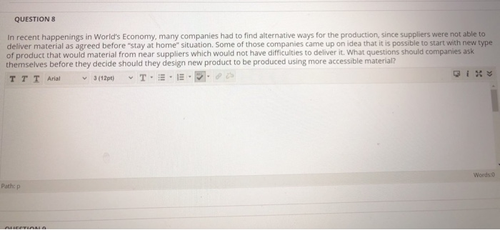 QUESTIONS In recent happenings in World's