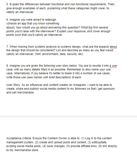 5. Explain the differences between functional and