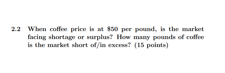Example below for Question 2.2 Question below-